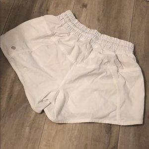 White LuLu Lemon shorts size 2